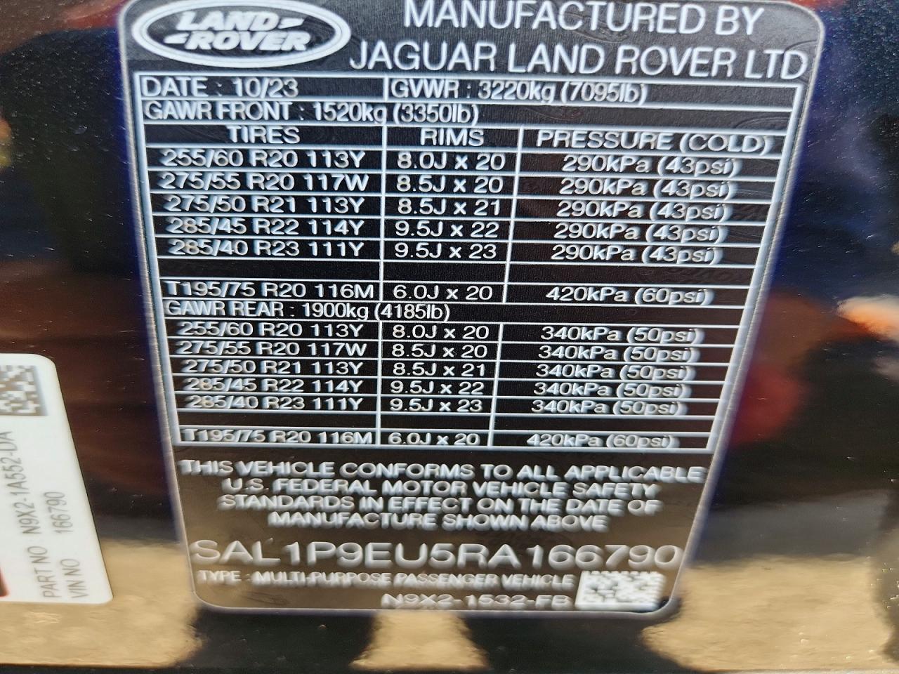 2024 LAND ROVER RANGEROVER