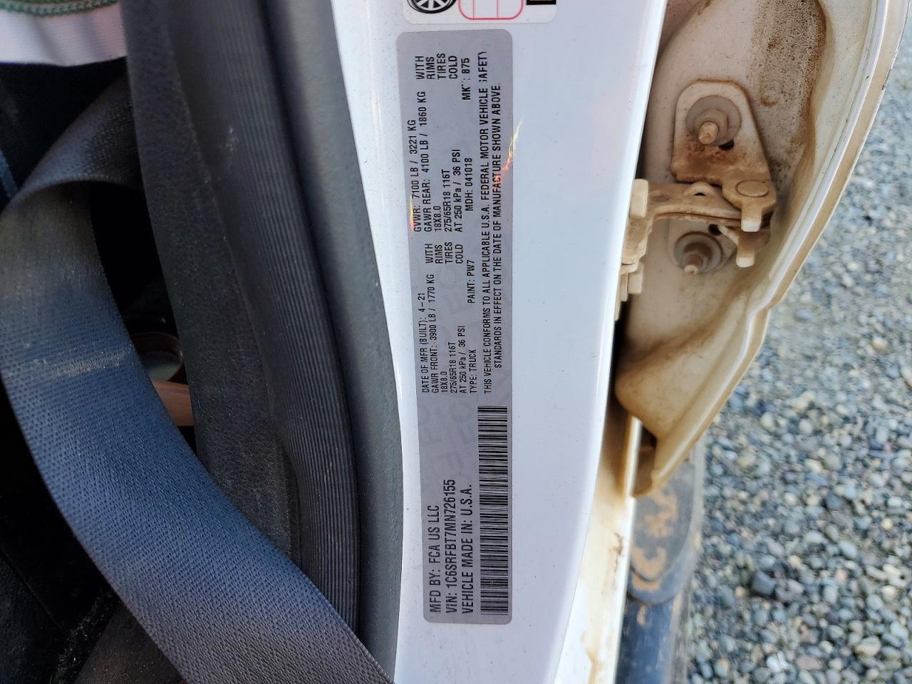 2021 RAM 1500