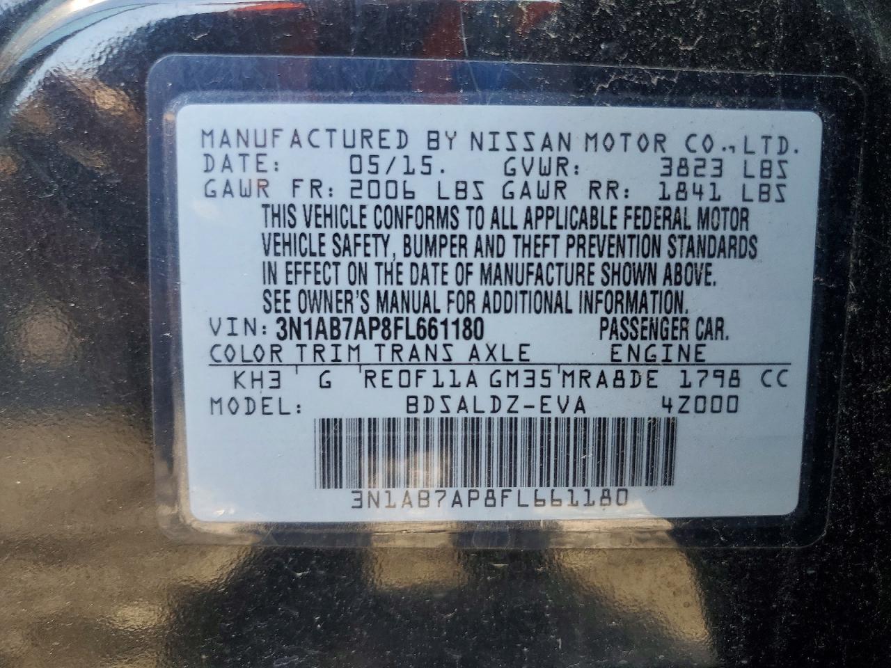 2015 NISSAN SENTRA