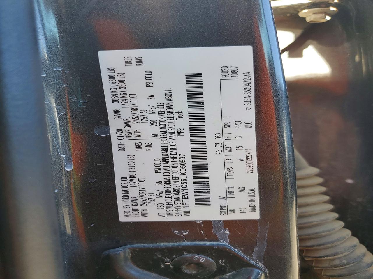 2020 FORD F150