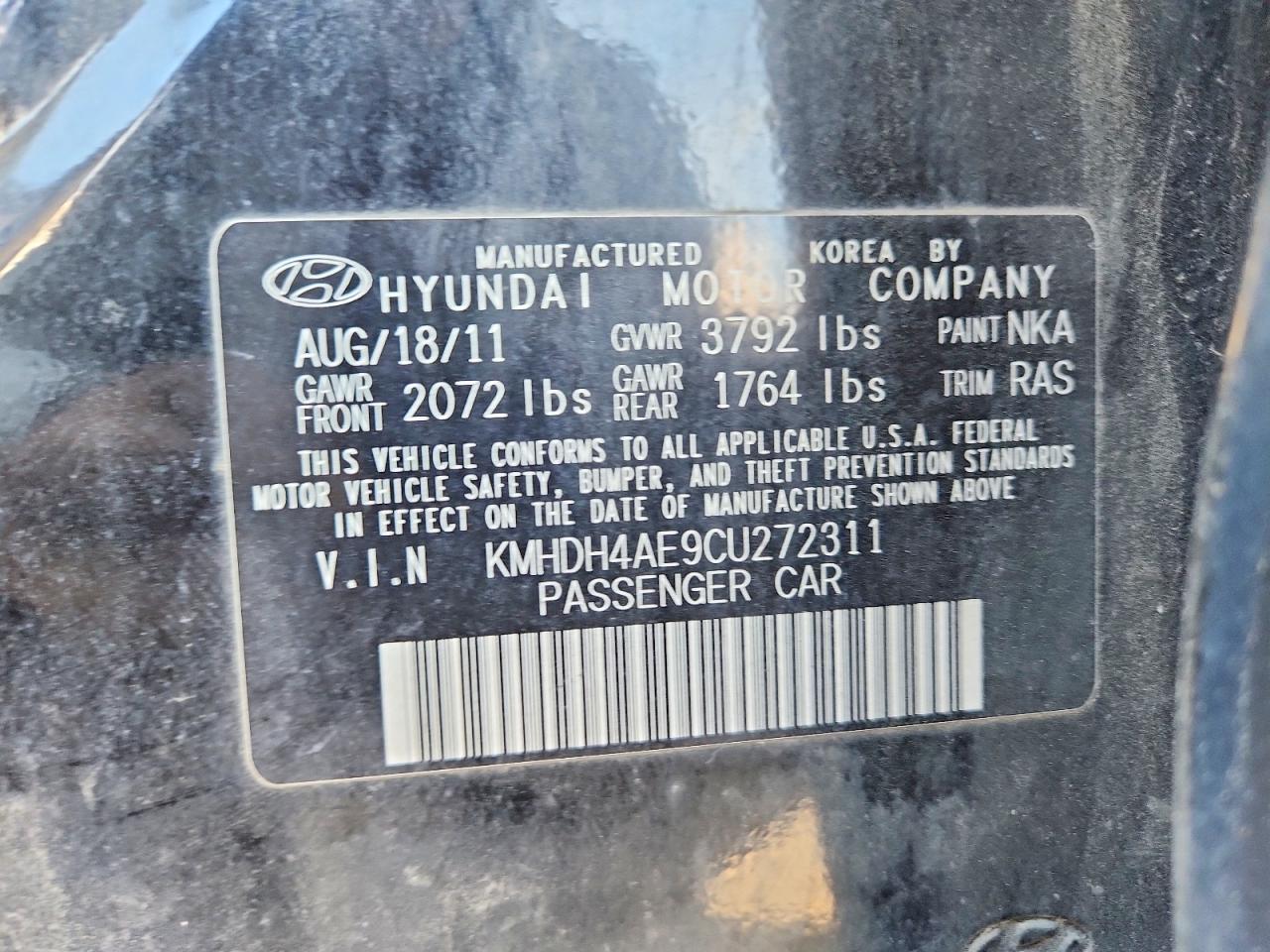 2012 HYUNDAI ELANTRA