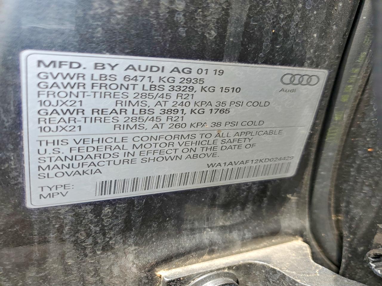 2019 AUDI Q8