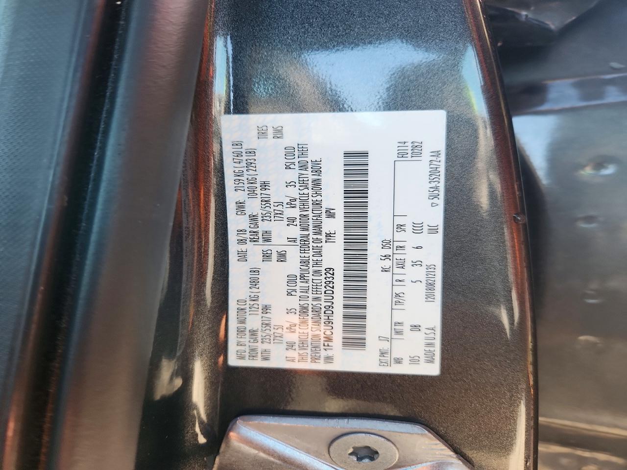 2018 FORD ESCAPE