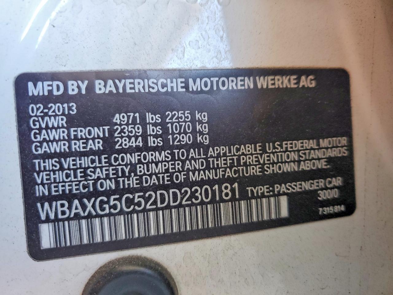 2013 BMW 5 SERIES