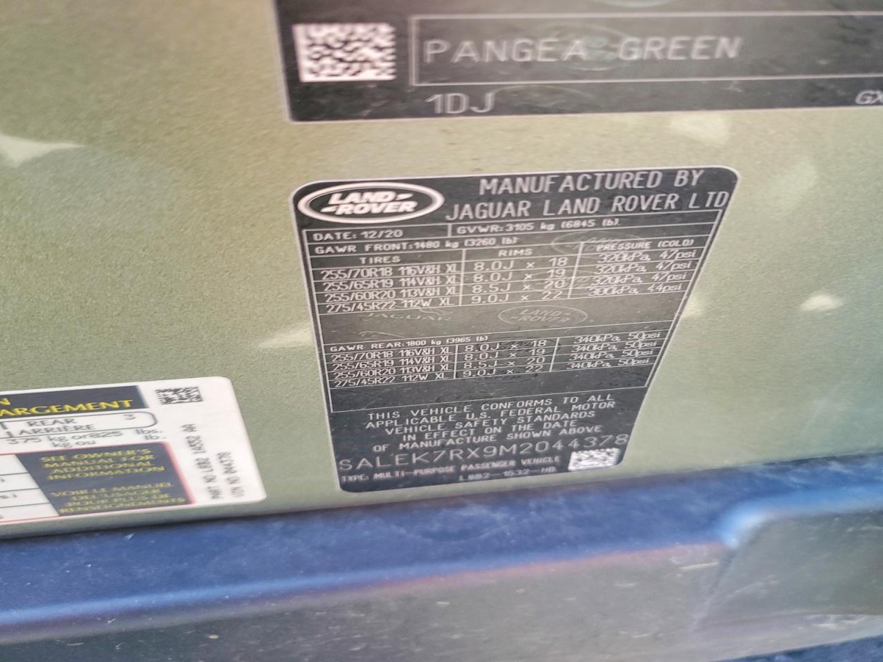 2021 LAND ROVER DEFENDER