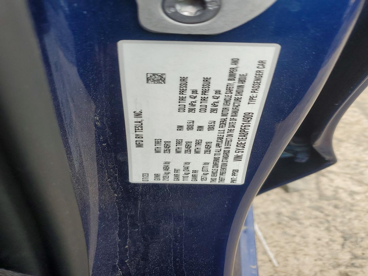 2023 TESLA MODEL 3