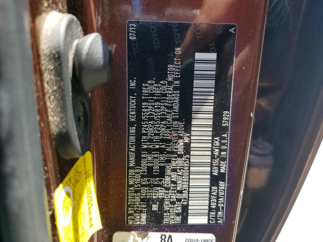 2013 TOYOTA VENZA
