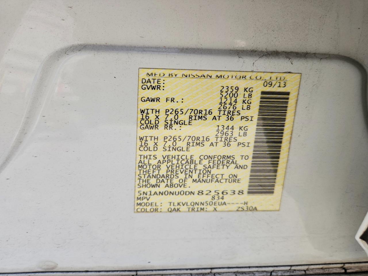 2013 NISSAN XTERRA