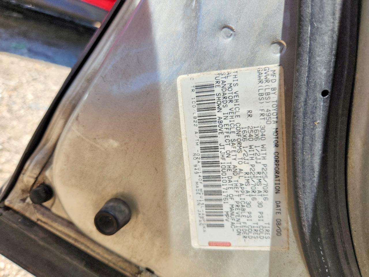 2001 LEXUS RX300