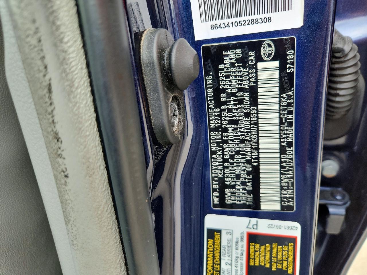 2017 TOYOTA CAMRY