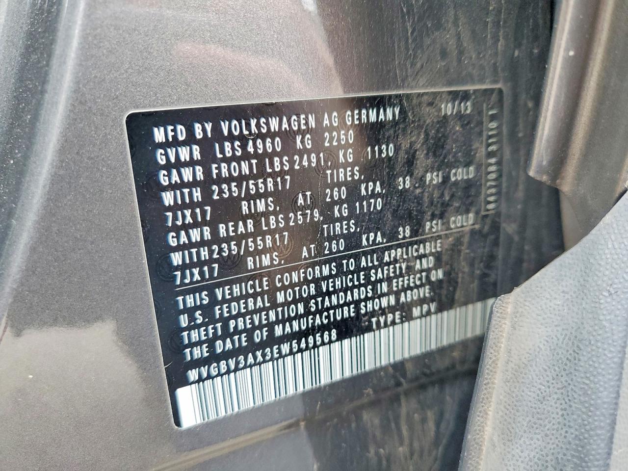 2014 VOLKSWAGEN TIGUAN