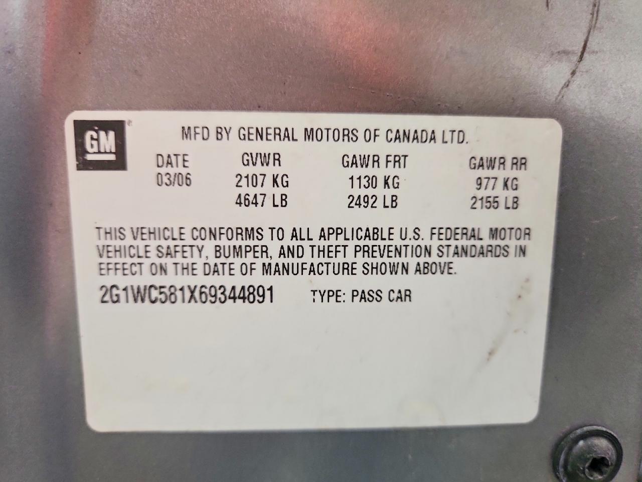 2006 CHEVROLET IMPALA