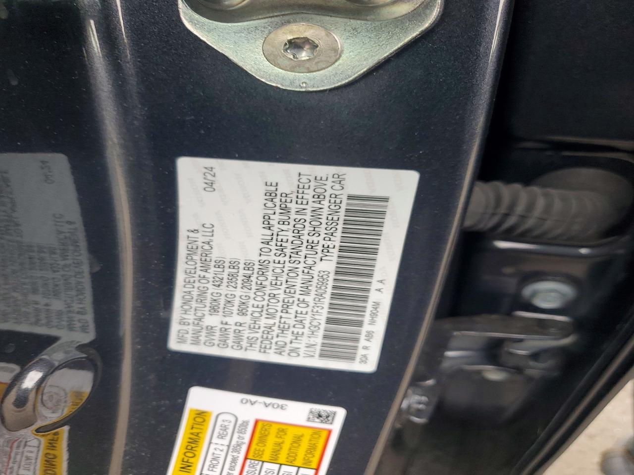 2024 HONDA ACCORD