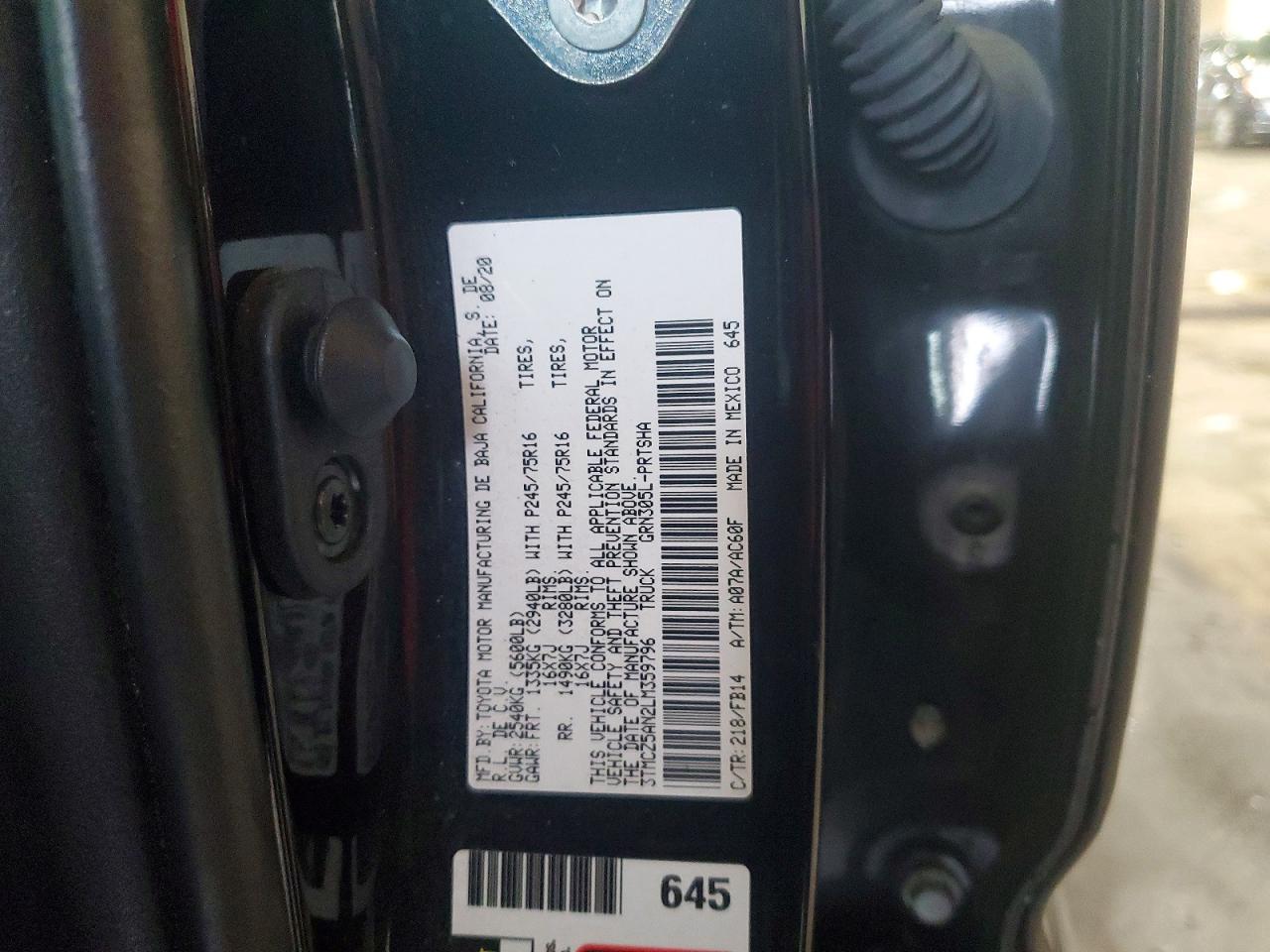 2020 TOYOTA TACOMA