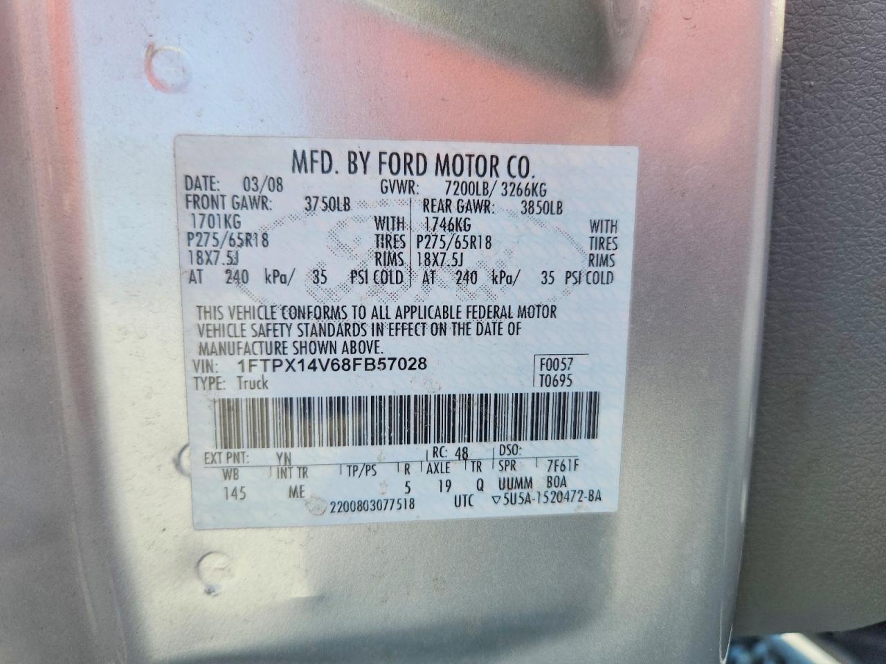 2008 FORD F150