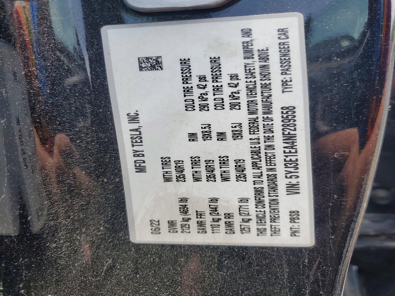 2022 TESLA MODEL 3
