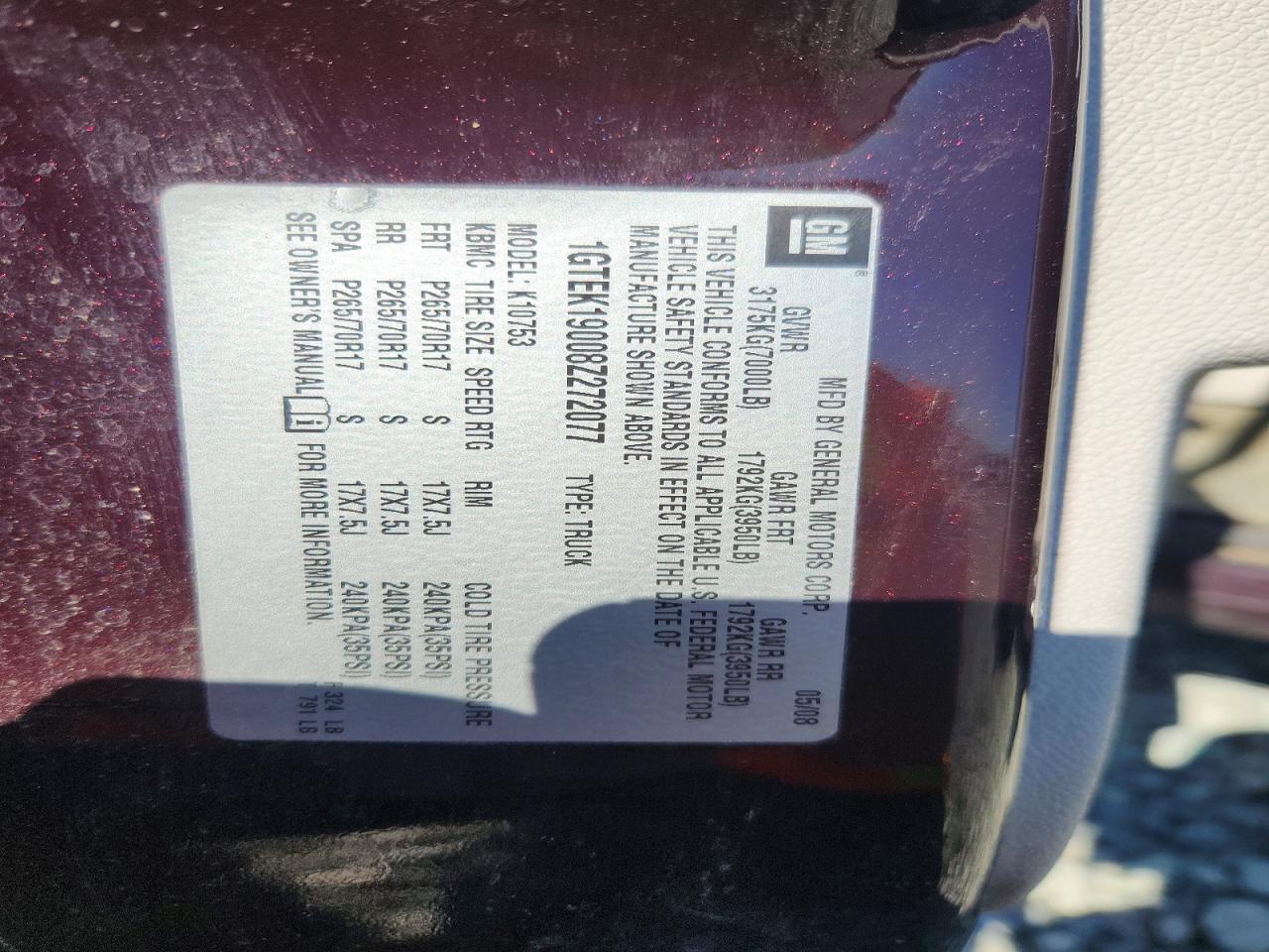 2008 GMC SIERRA