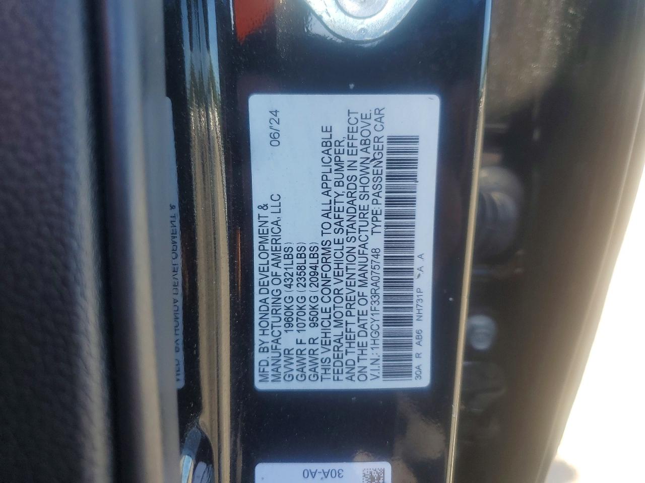 2024 HONDA ACCORD