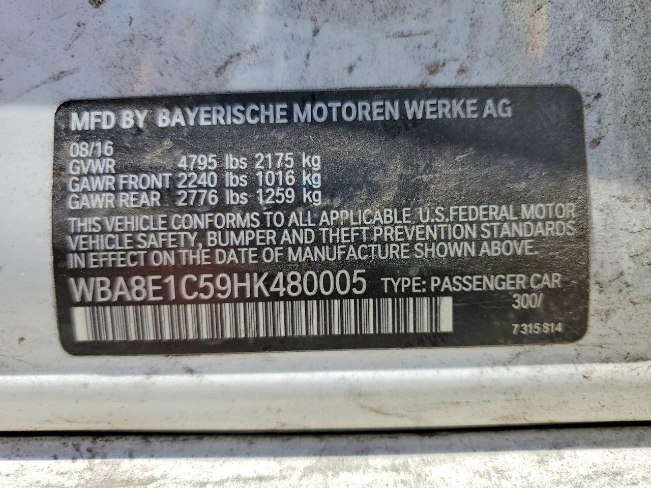 2017 BMW 3 SERIES