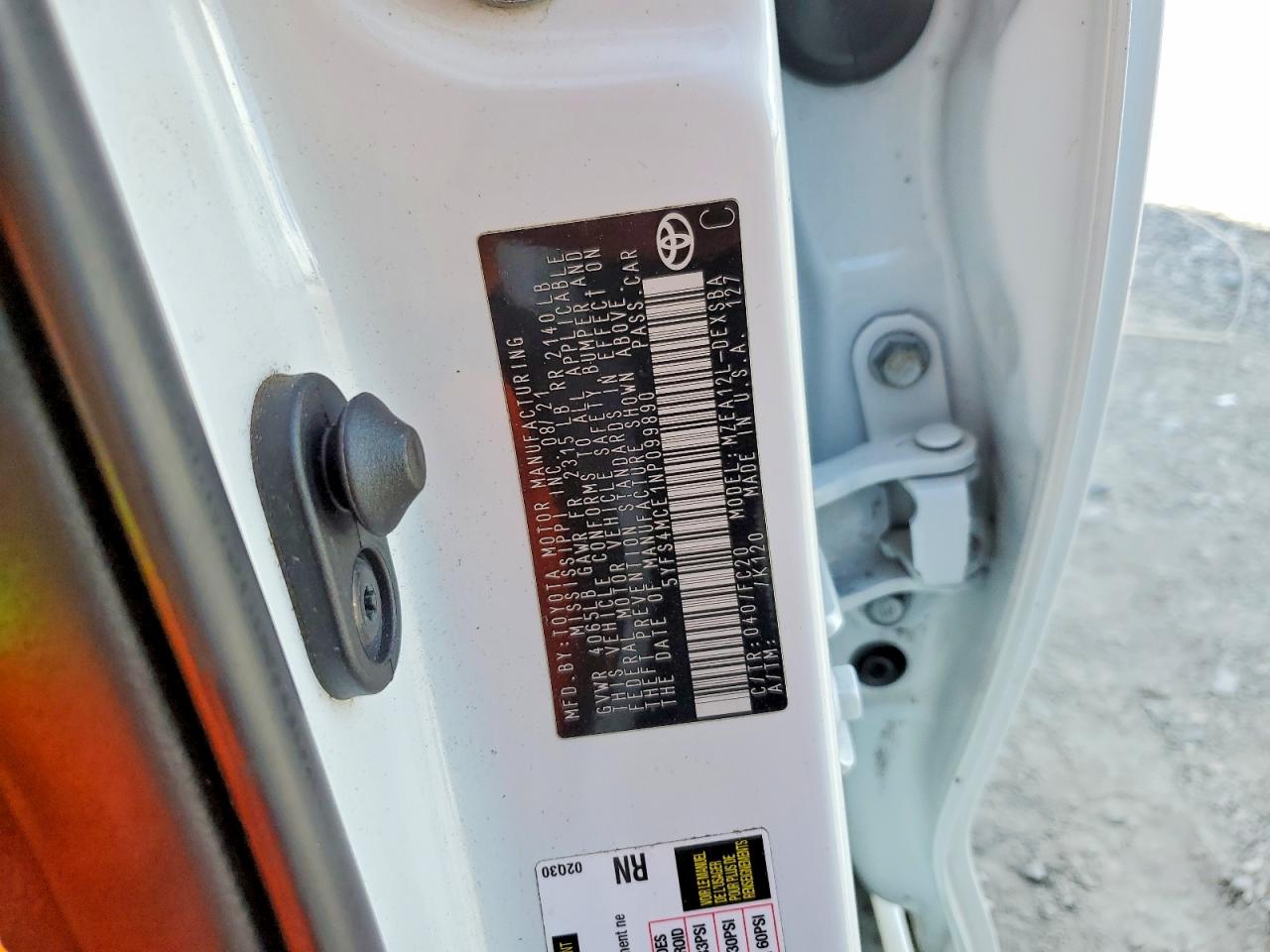 2022 TOYOTA COROLLA