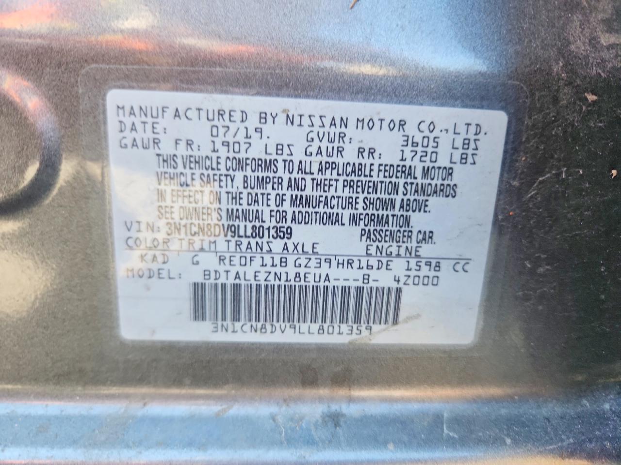 2020 NISSAN VERSA