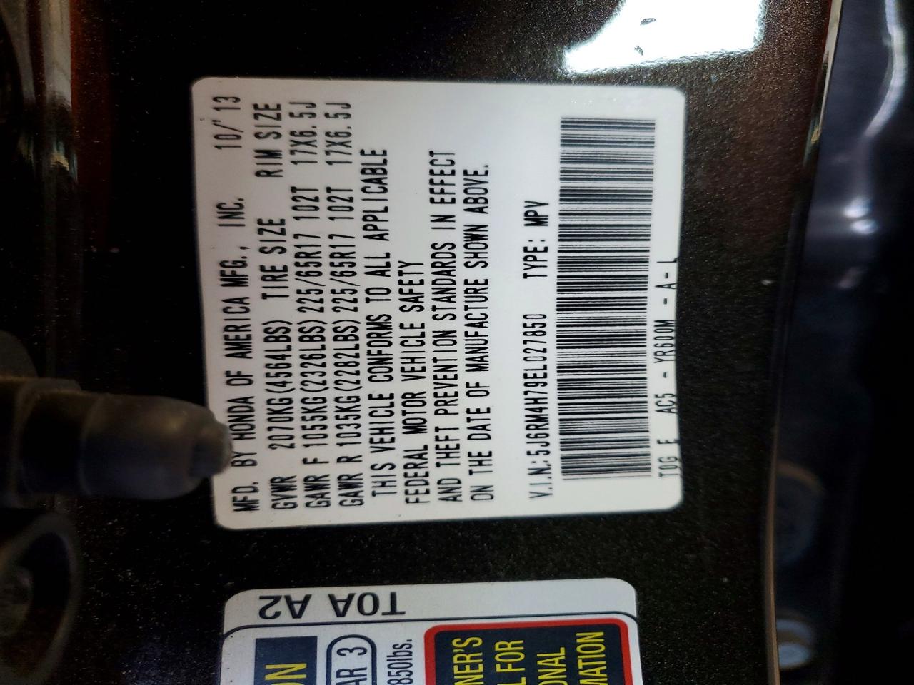 2014 HONDA CRV