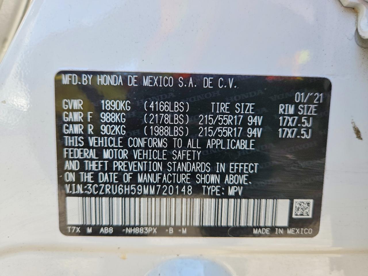 2021 HONDA HR-V