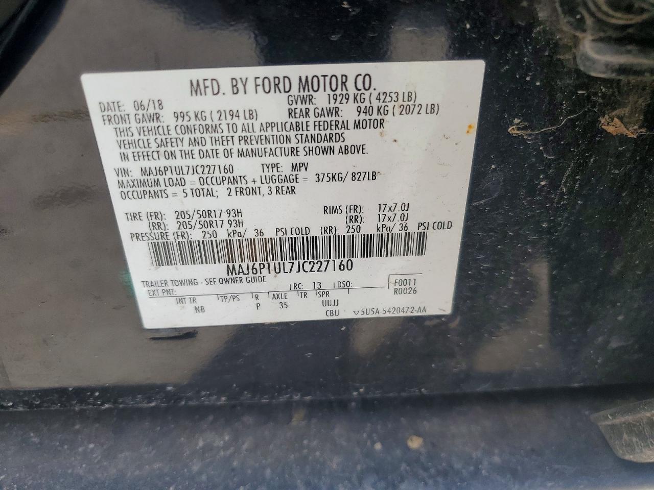 2018 FORD ECOSPORT