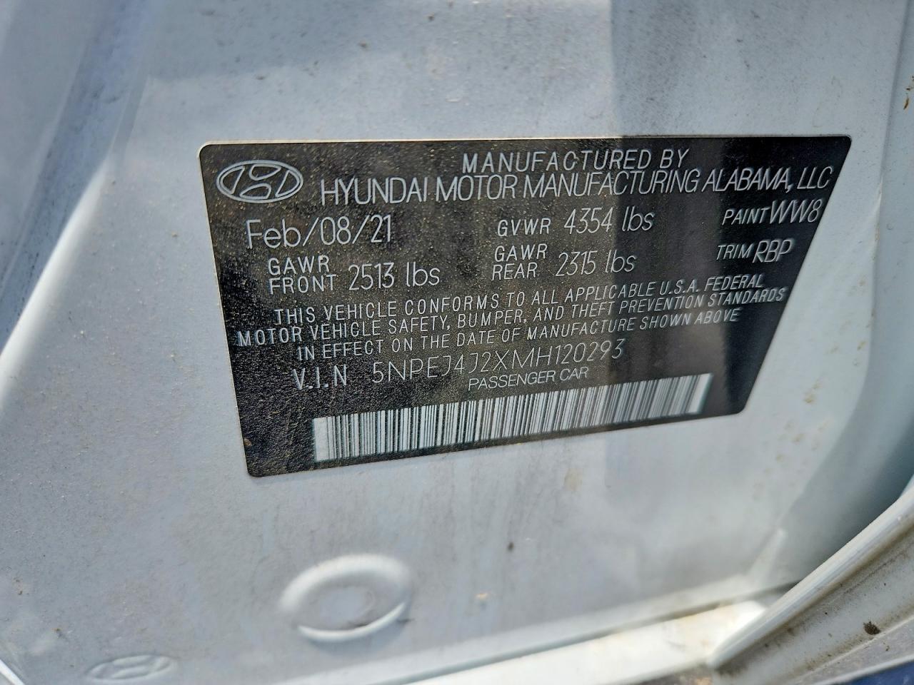 2021 HYUNDAI SONATA