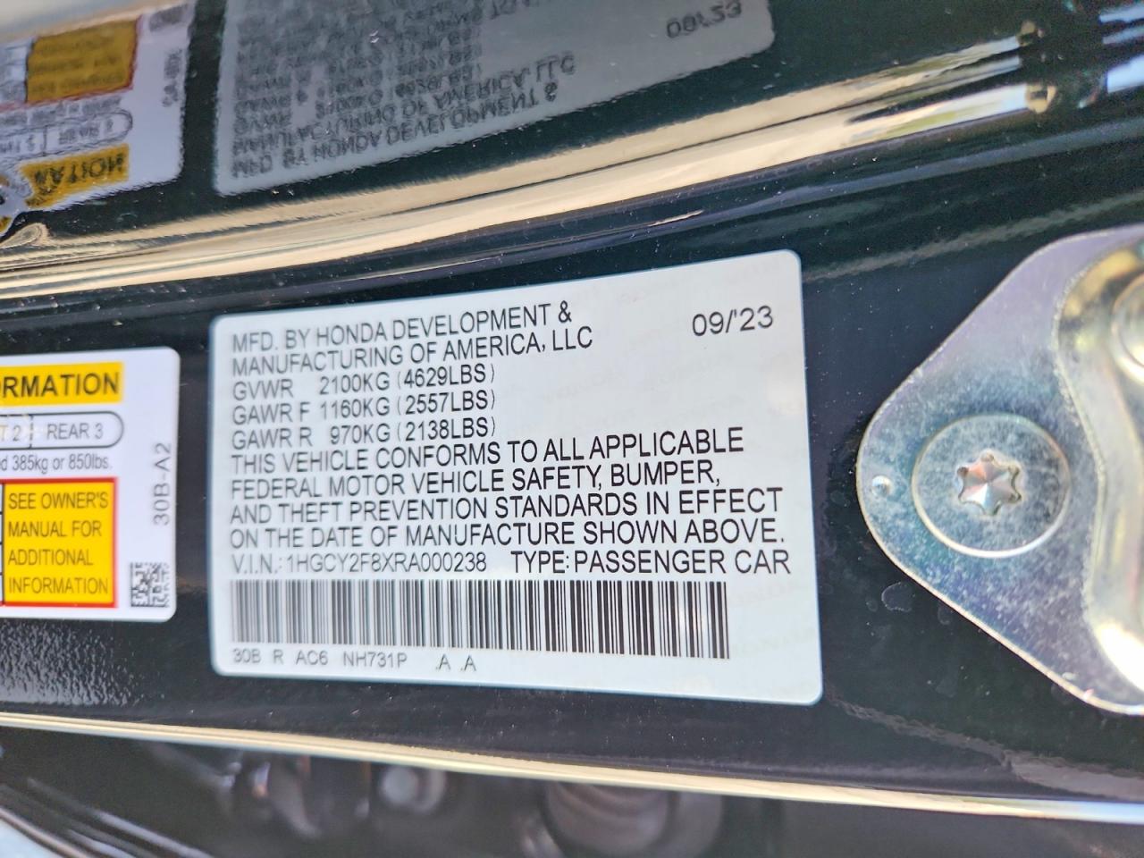 2024 HONDA ACCORD