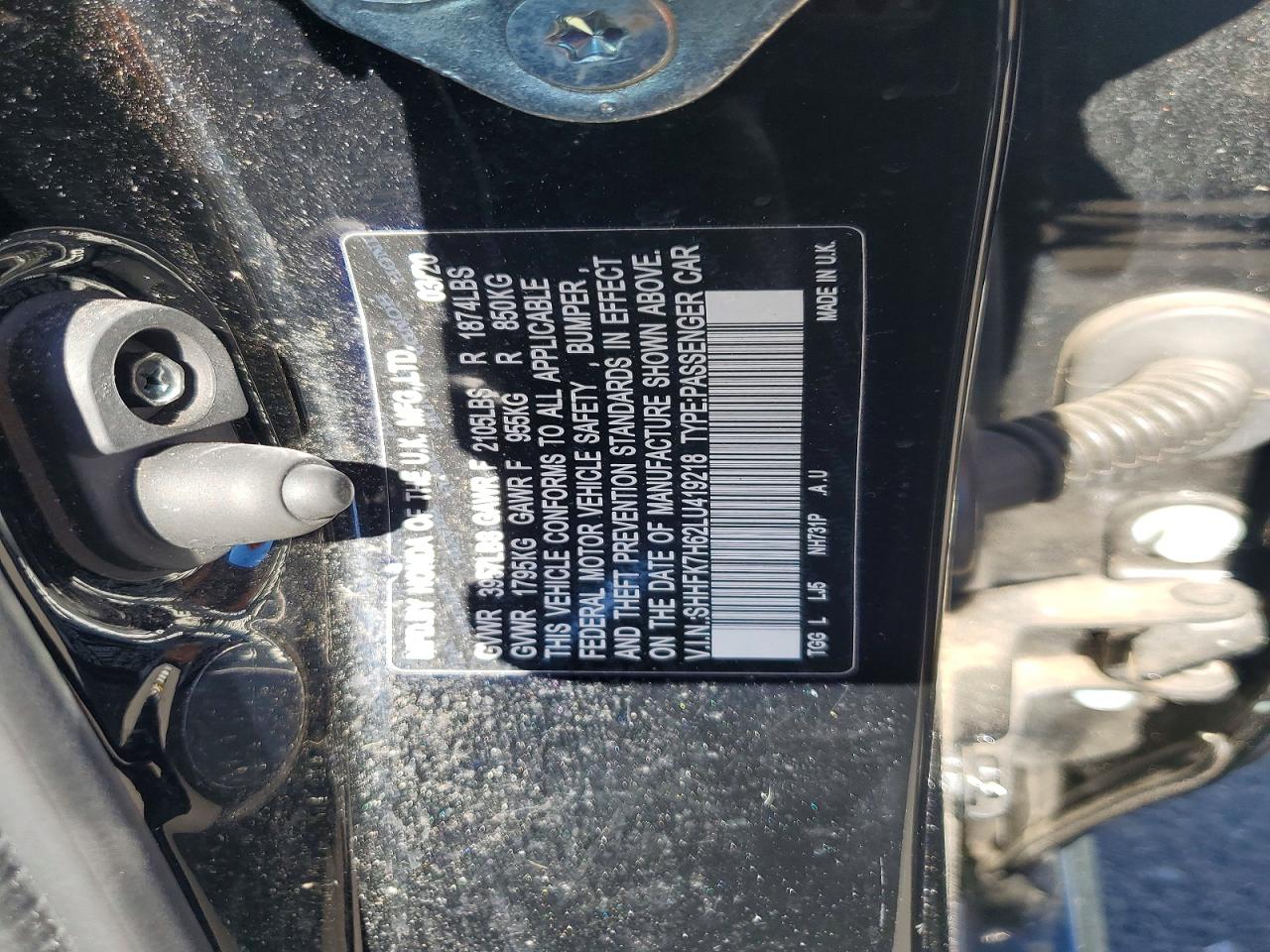 2020 HONDA CIVIC