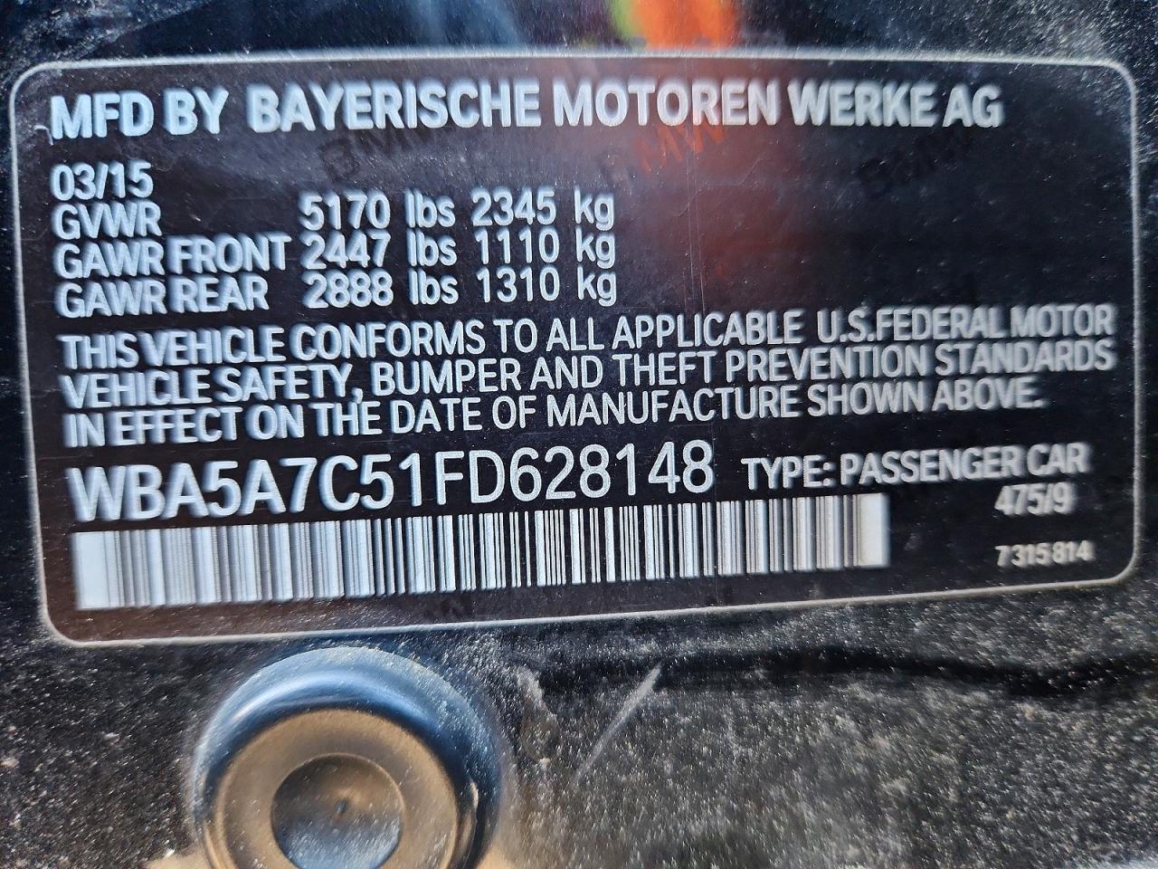 2015 BMW 5 SERIES