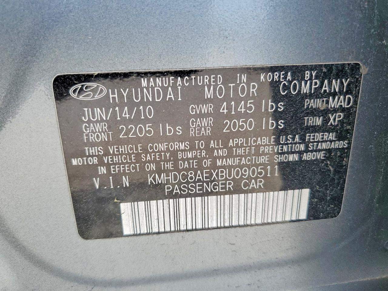 2011 HYUNDAI ELANTRA