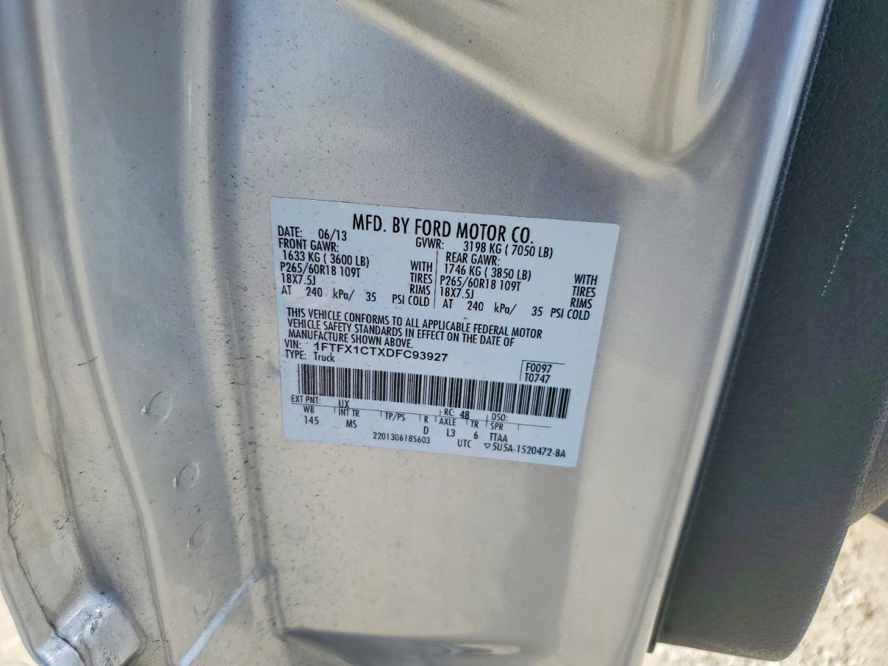 2013 FORD F150