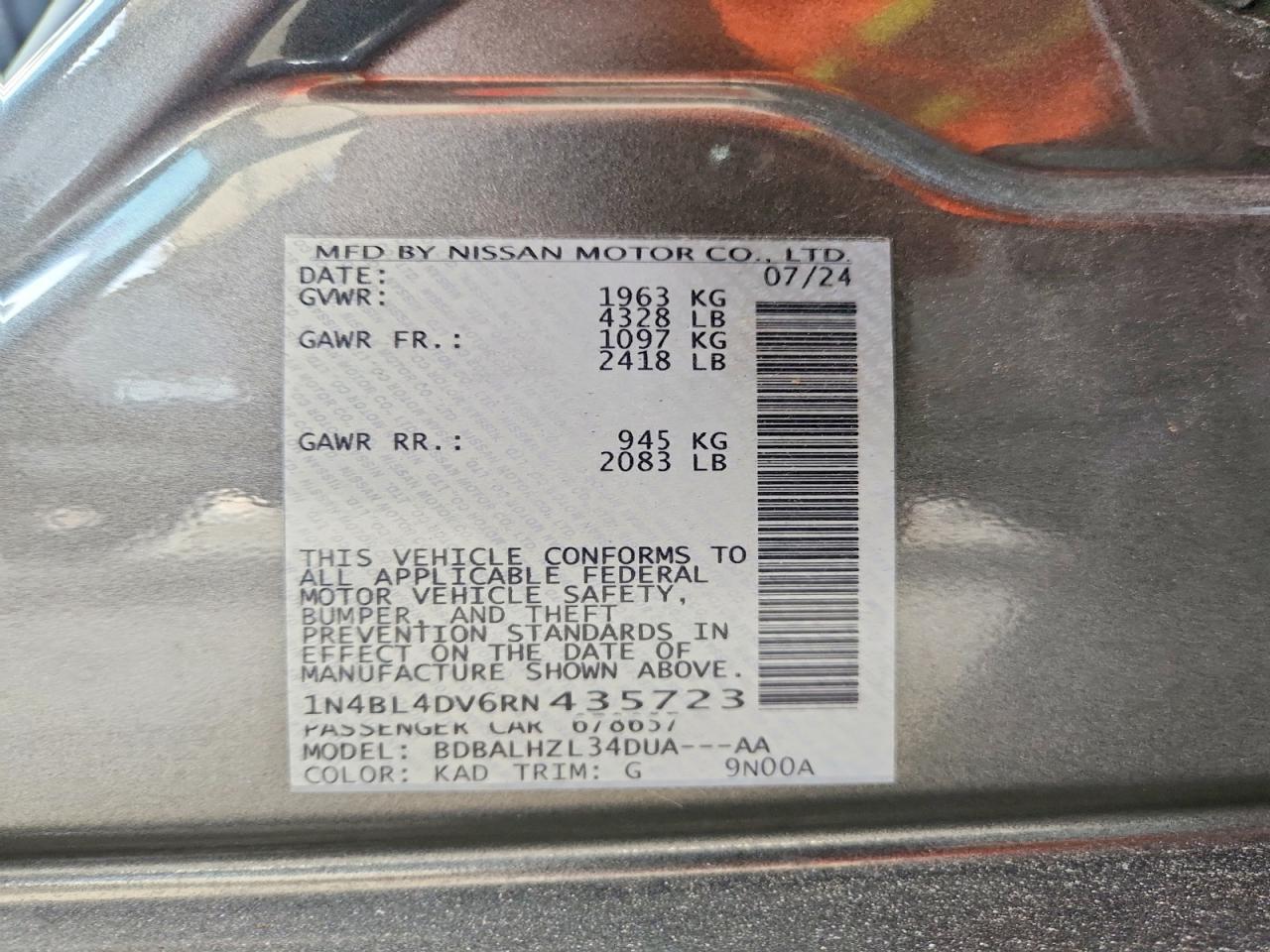 2024 NISSAN ALTIMA