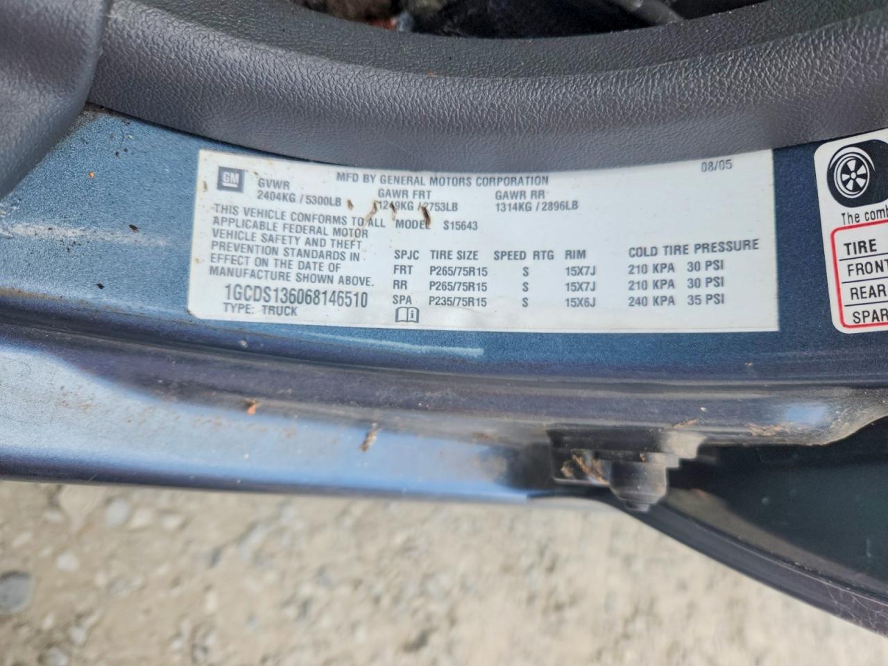 2006 CHEVROLET COLORADO