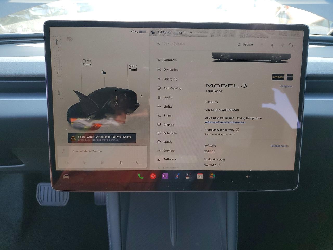 2026 TESLA MODEL 3
