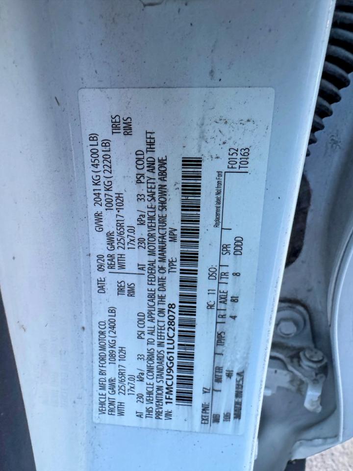 2020 FORD ESCAPE