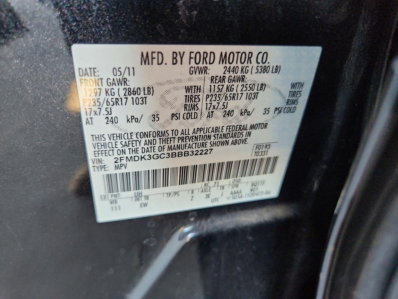 2011 FORD EDGE