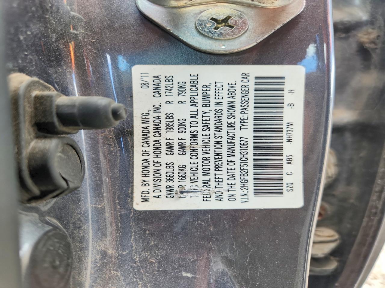 2012 HONDA CIVIC