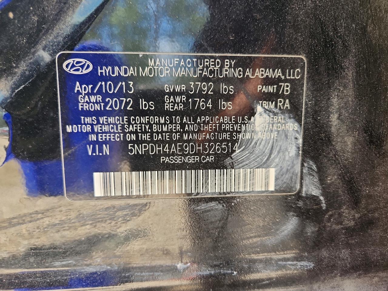 2013 HYUNDAI ELANTRA