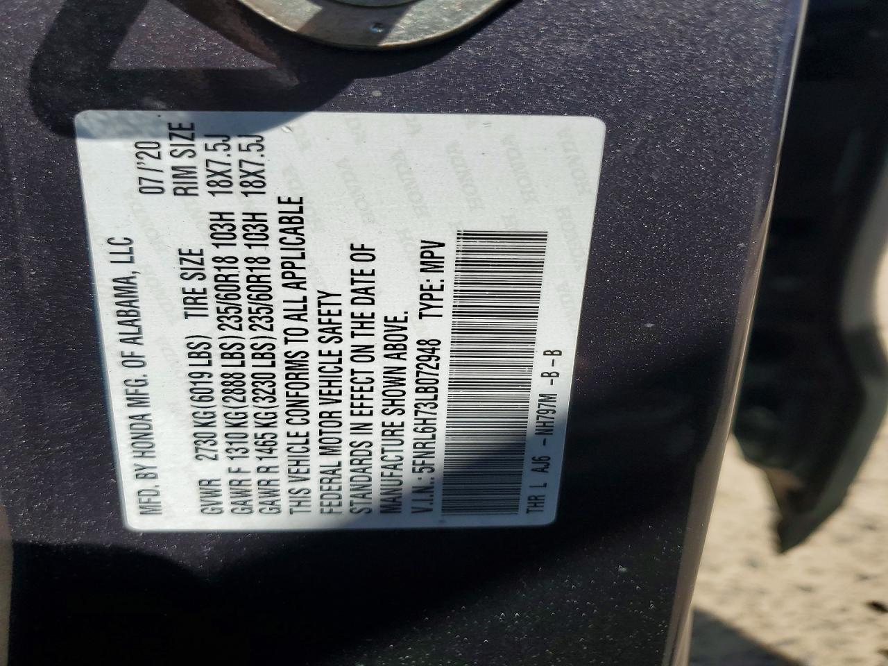 2020 HONDA All Models