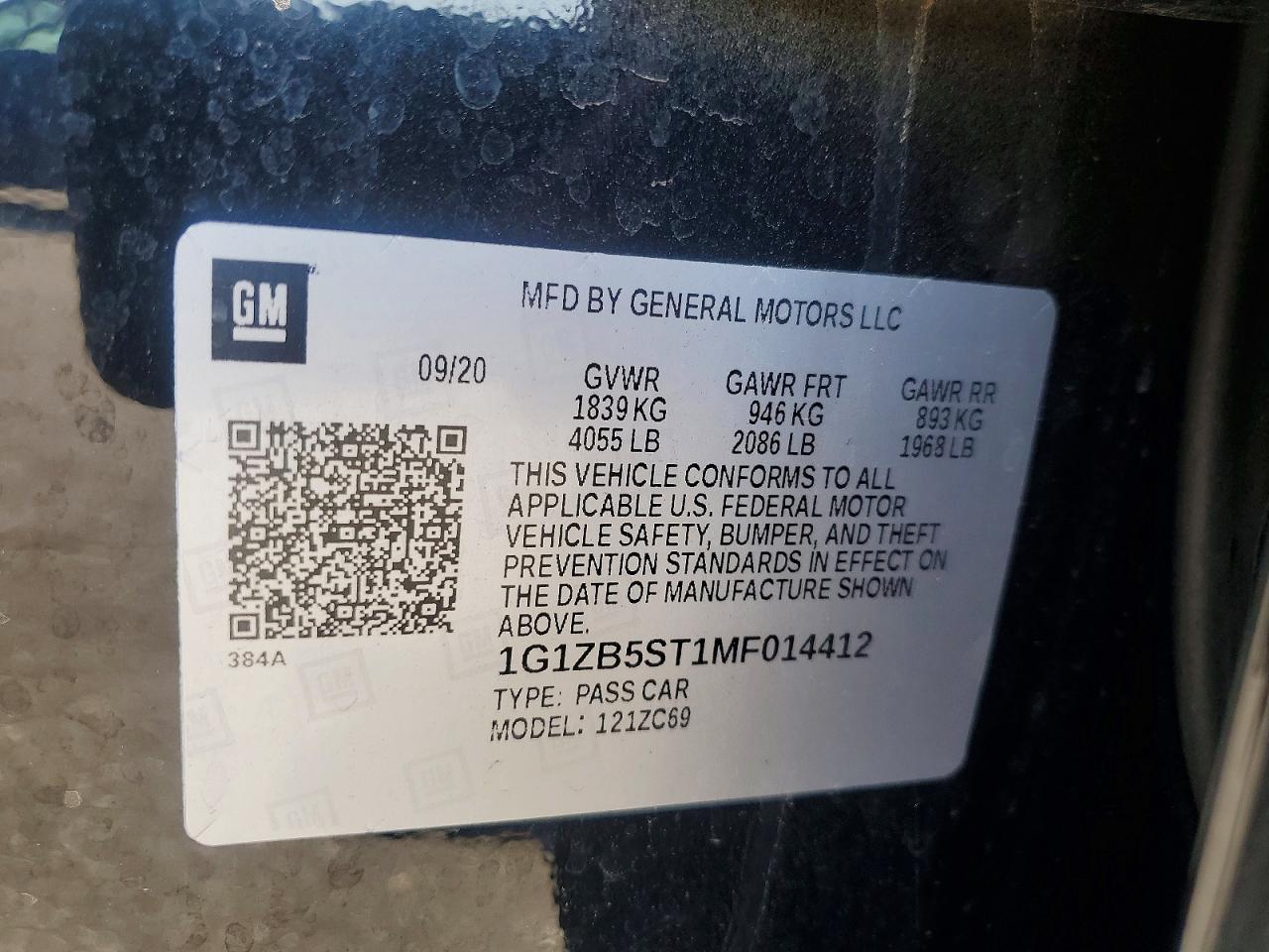 2021 CHEVROLET MALIBU