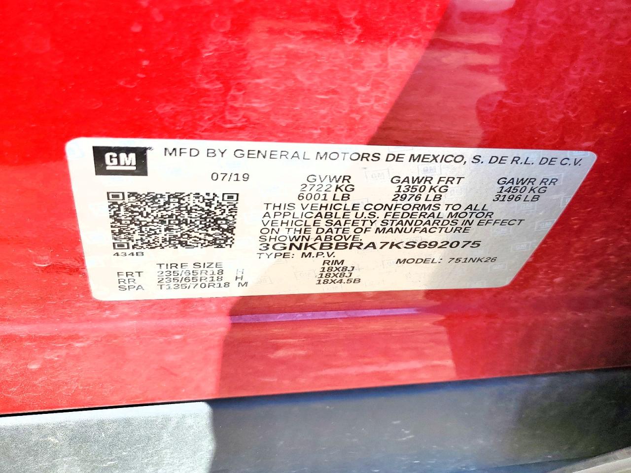 2019 CHEVROLET BLAZER
