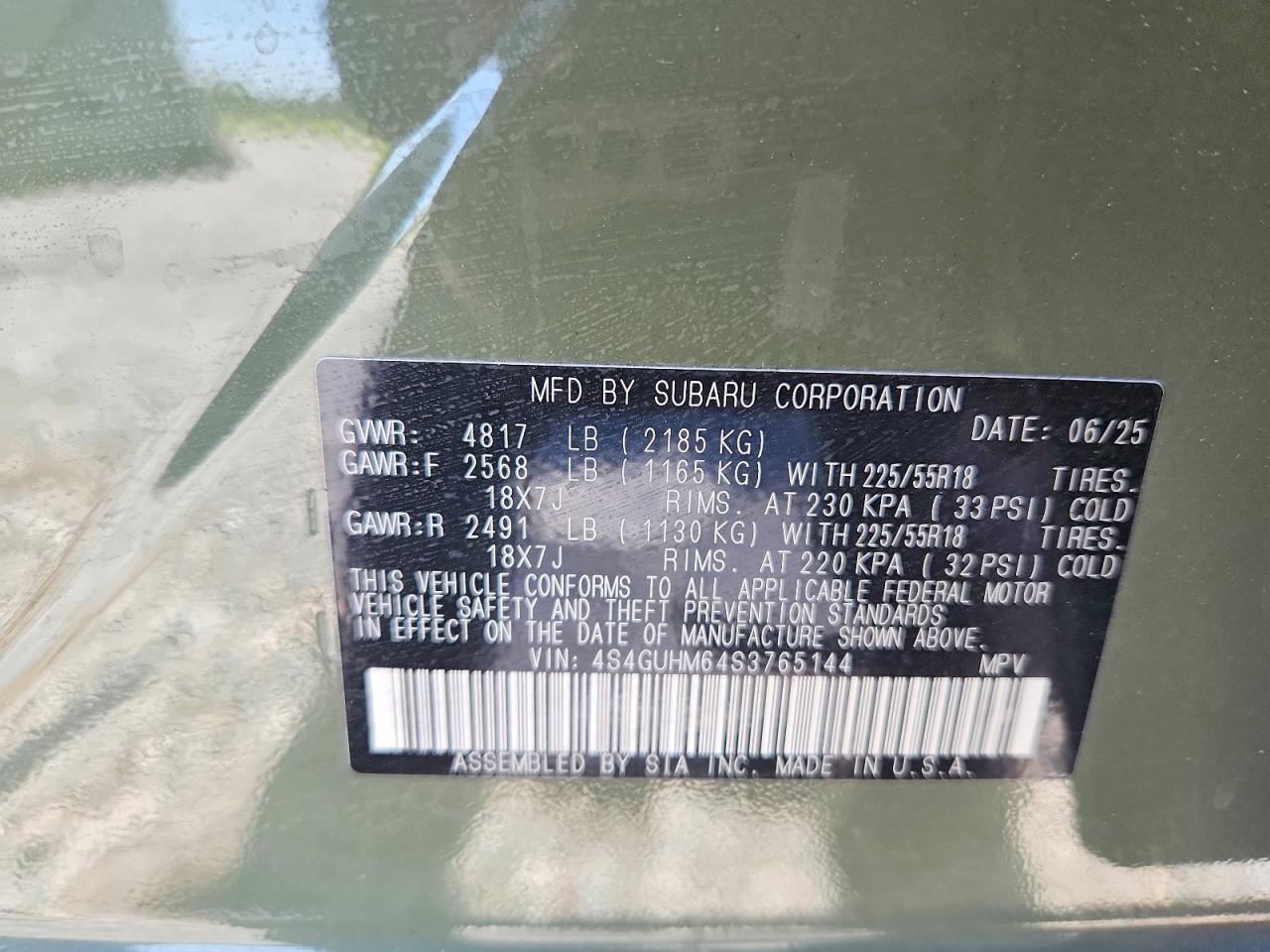 2025 SUBARU CROSSTREK