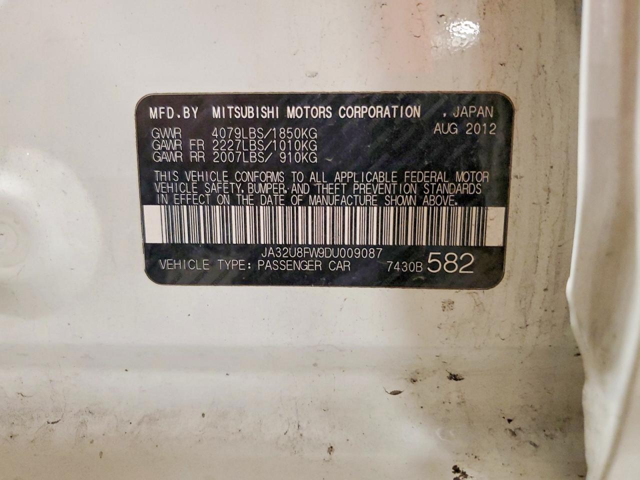 2013 MITSUBISHI LANCER
