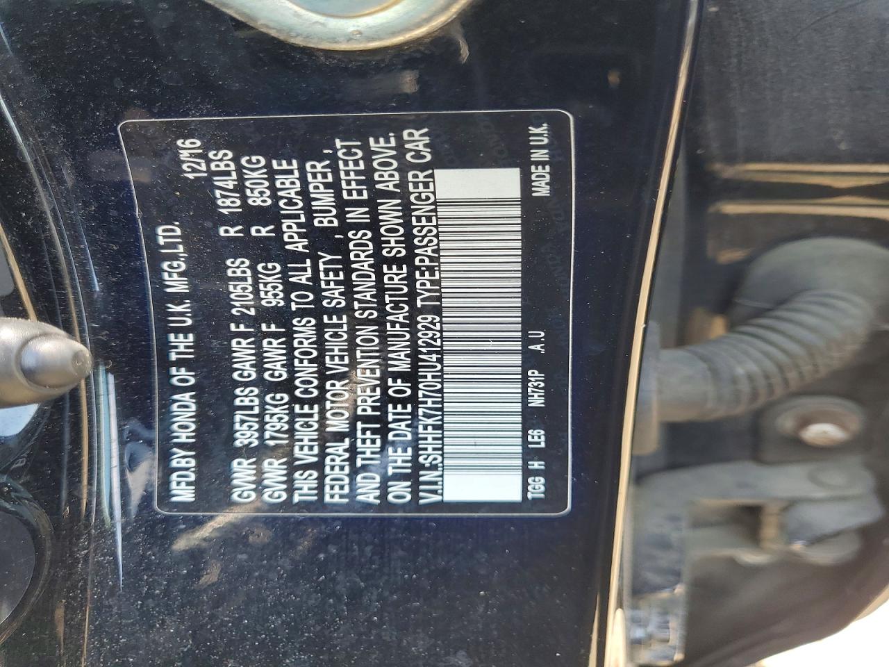 2017 HONDA CIVIC