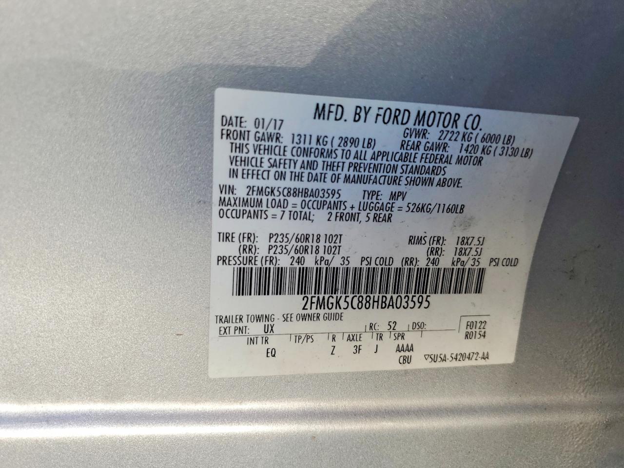 2017 FORD FLEX