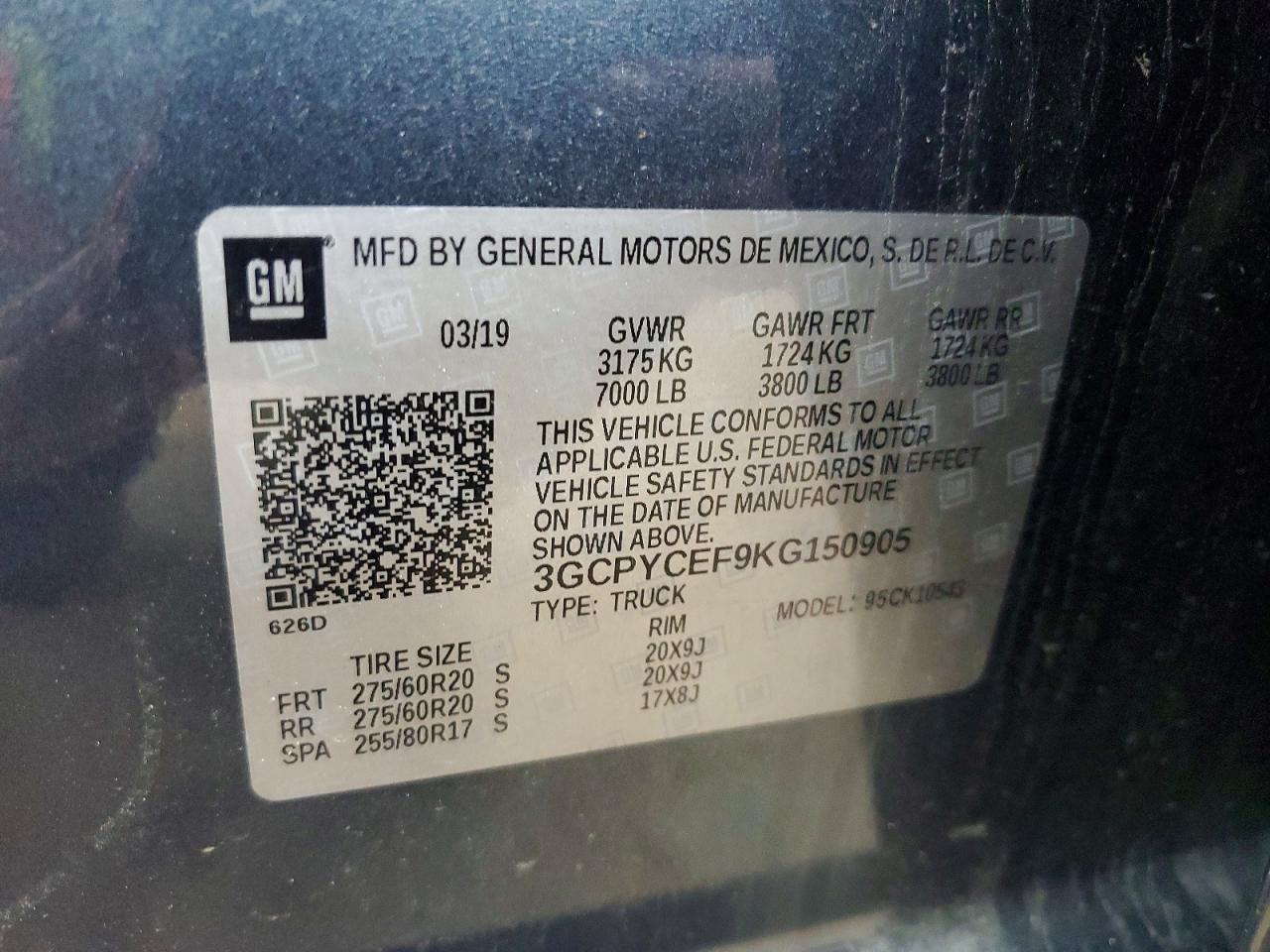 2019 CHEVROLET SILVERADO