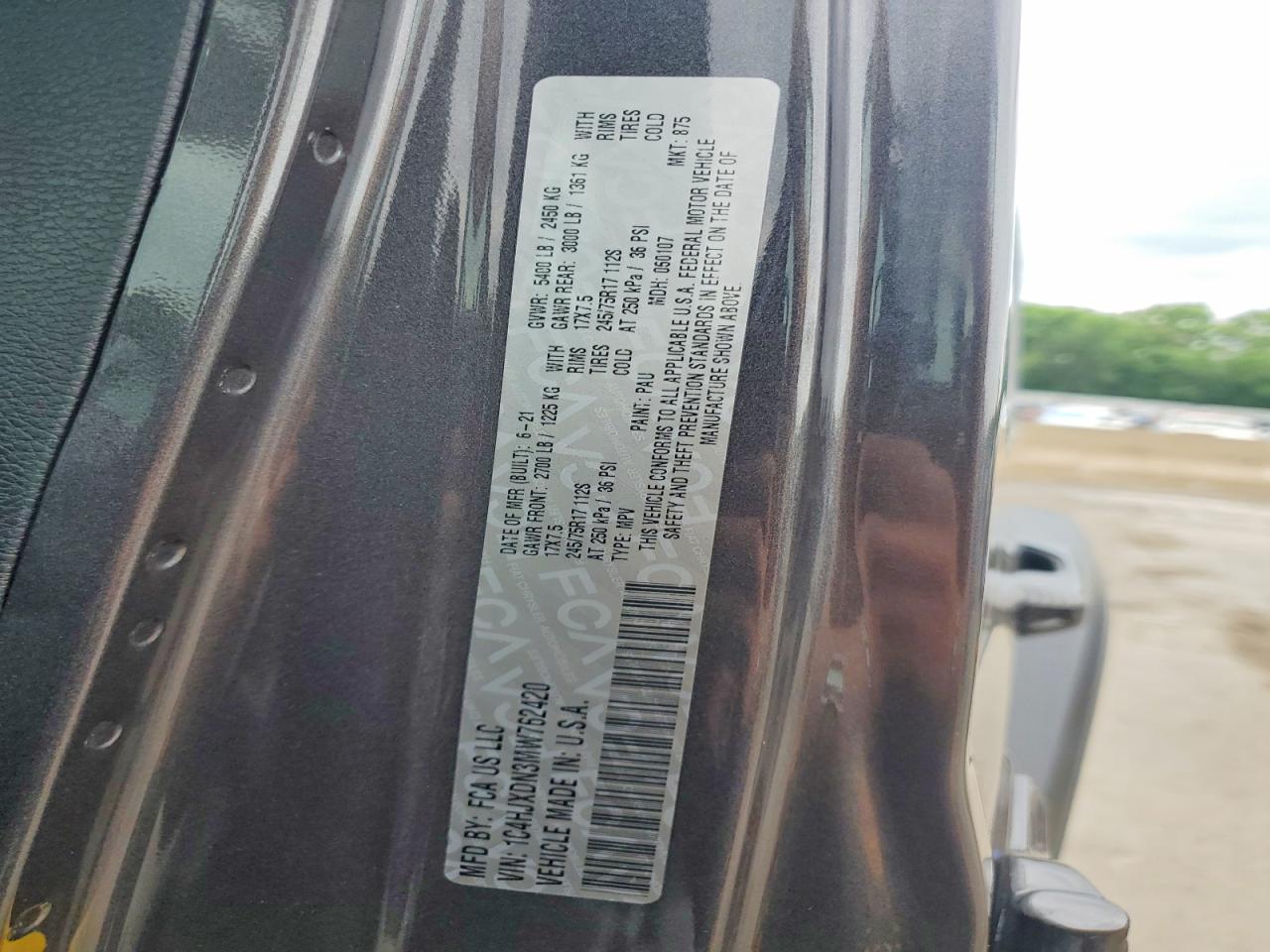 2021 JEEP WRANGLER